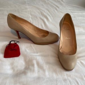 Louboutin Matte Nude pumps size 39.5